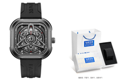 FAIRWHALE Orca Collection Men"s Watch Quartz Movement Silicone Strap Watch Men"s Watches Black Dial