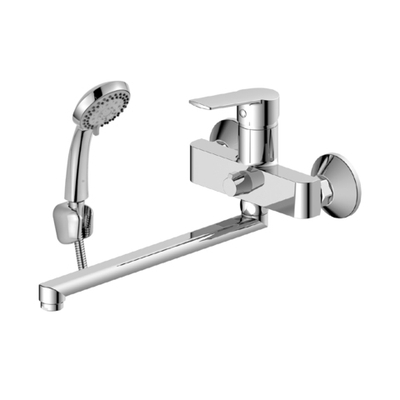 Смеситель DECOROOM DR22043 одноручный  для ванны универсальный с поворотным изливом 300 мм