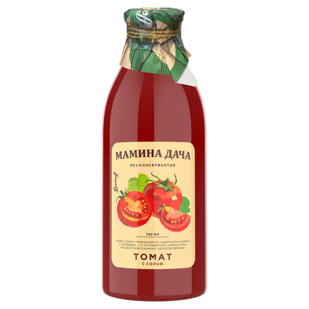 Сок Мамина дача Томатный с мякотью и солью 750 мл