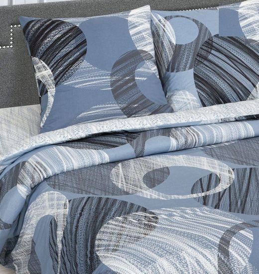 Полуторный с простынёй на резинке комплект постельного белья Сириус DE LUXE поплин наволочки 70x70 см