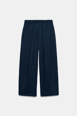 ZARA БРЮКИ BARREL — ZW COLLECTION, ЧЕРНИЛЬНО-СИНИЙ