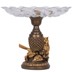 Фруктовница-конфетница Птичка Терра сонг Бронза