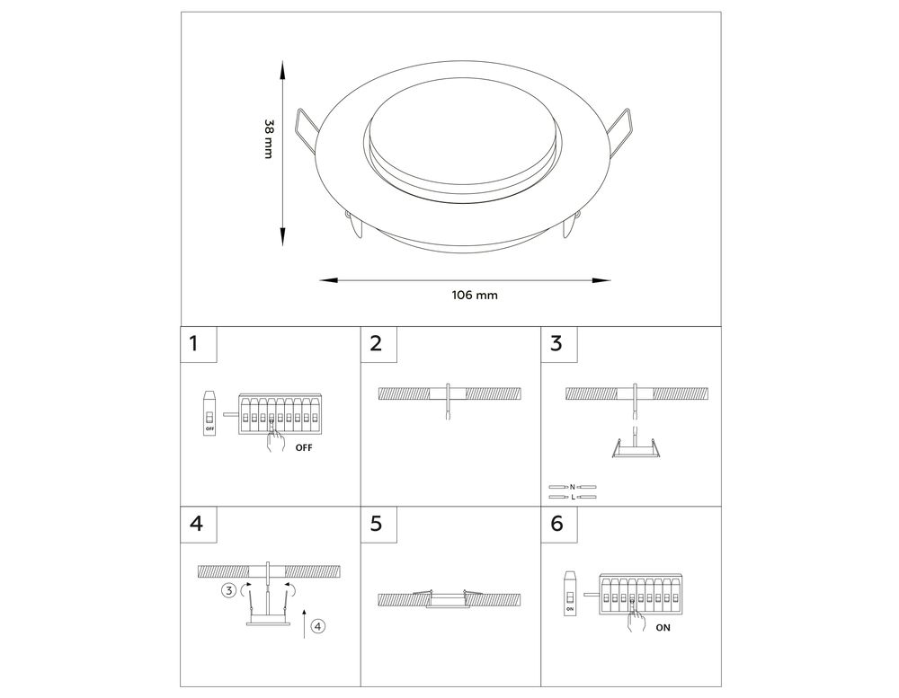 Ambrella Встраиваемый точечный светильник GX53 GX53 Spot G101 BK