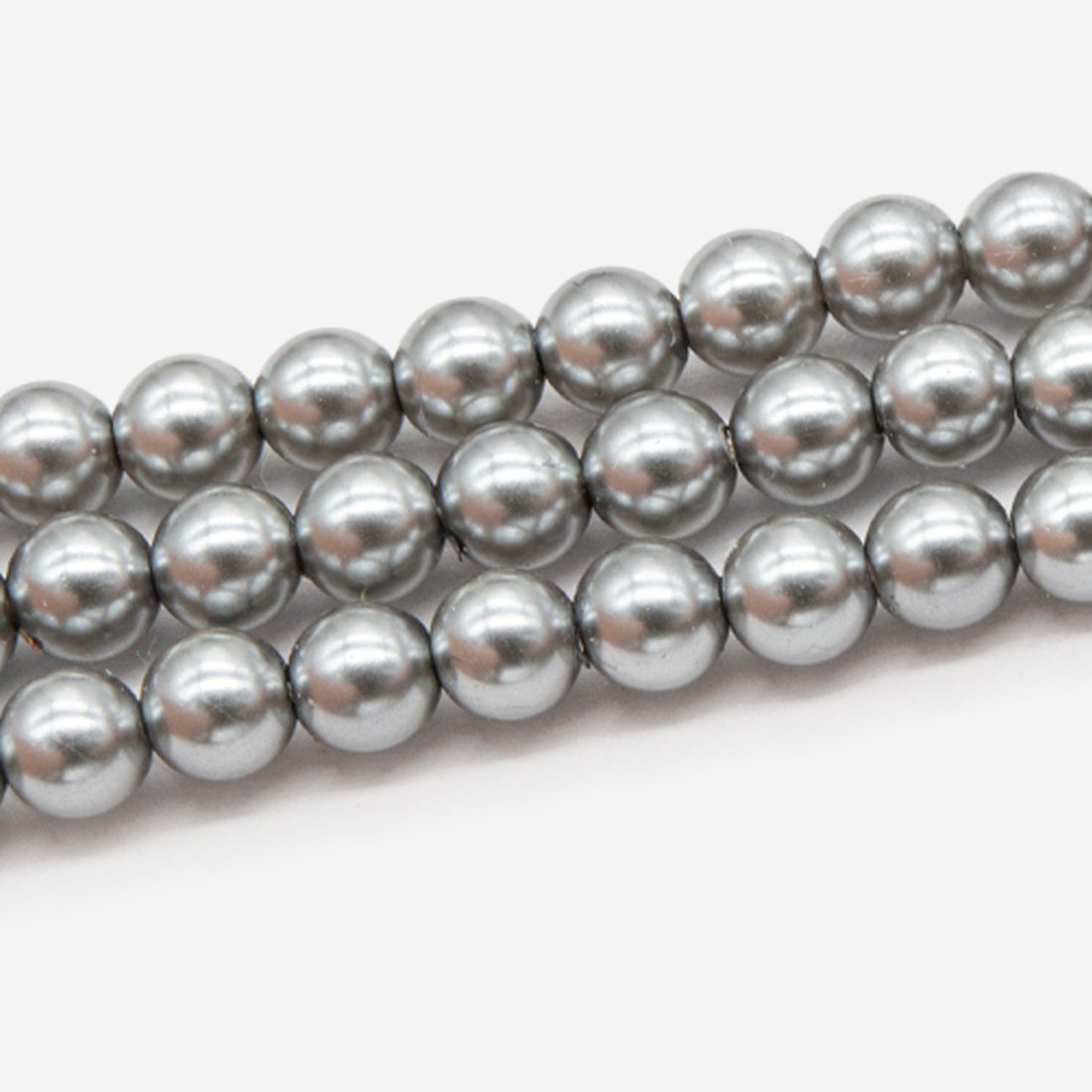 Хрустальный жемчуг, оттенок "Пепельная дымка", шар 8мм