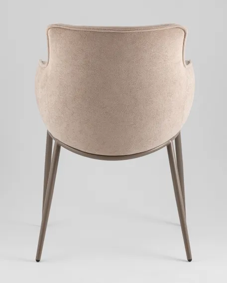 Стул Твигги велюр бежевый, каркас бежево-серый