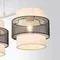 8002/3A MODERNI LN25 159 белый, черный металл/металл, текстиль Подвес Е27 3*60W 220V ANIMAISA