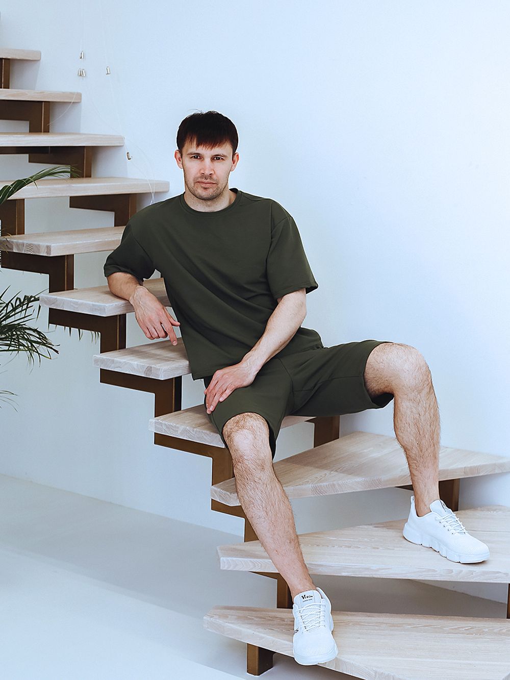 С-510/ Костюм мужской (шорты-бермуды и футболка) из футера