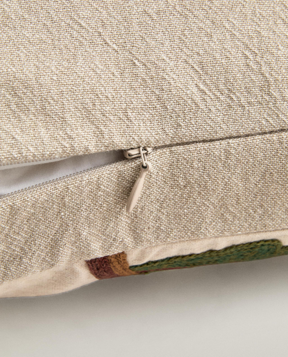 Zara Home наволочка декоративная из хлопка, светло-бежевый, 45x45 см · 6379/008
