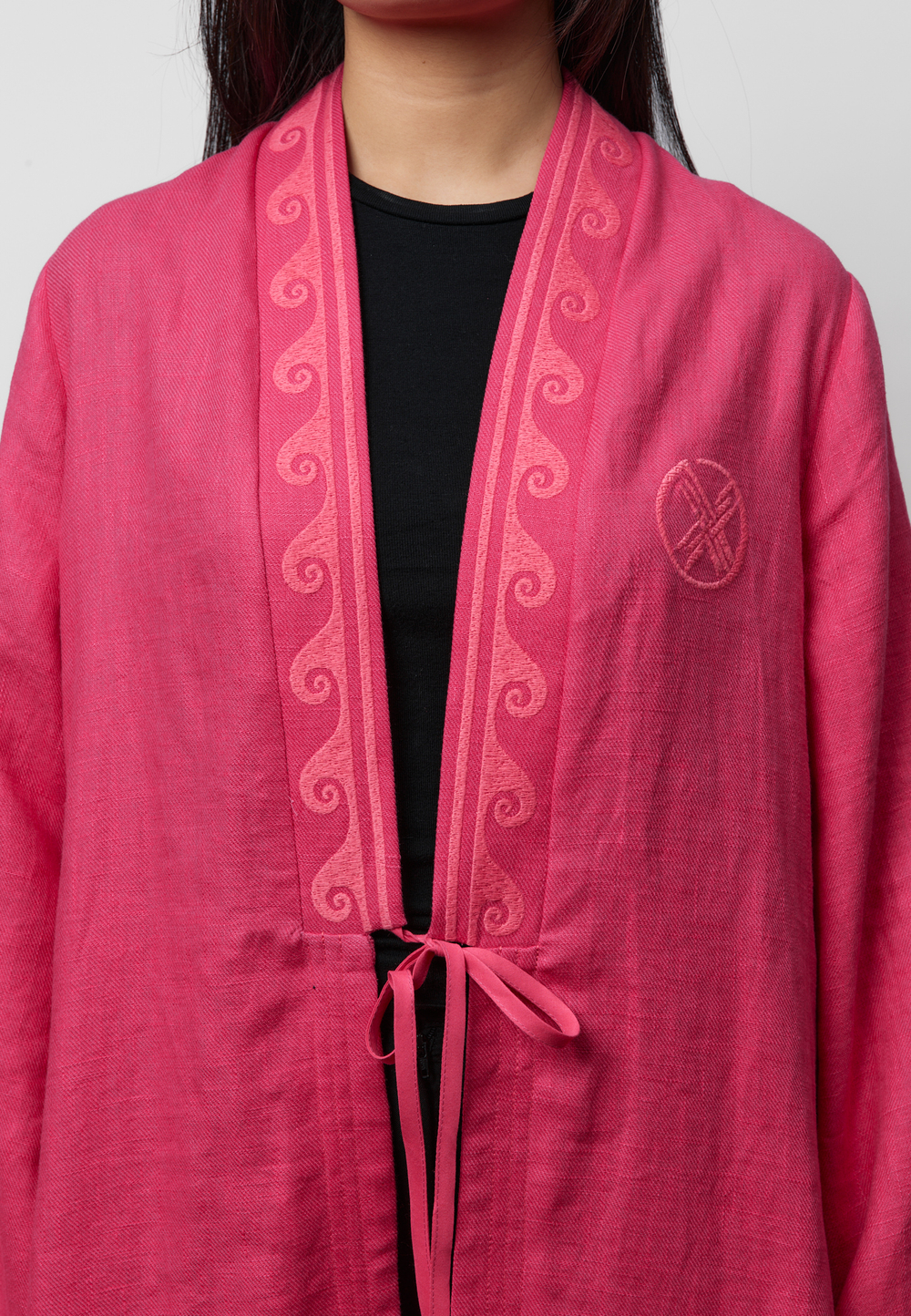 Шапан льняной OYU TOLQYN PINK