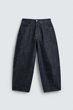 ZARA ДЖИНСЫ BALLOON FIT, СИНИЙ