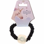 Резинка для волос 1шт «Франка» цвет черный, жемчуг, d-5,5см