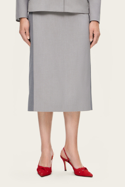 Серая юбка-карандаш с лампасами "Симона 2"