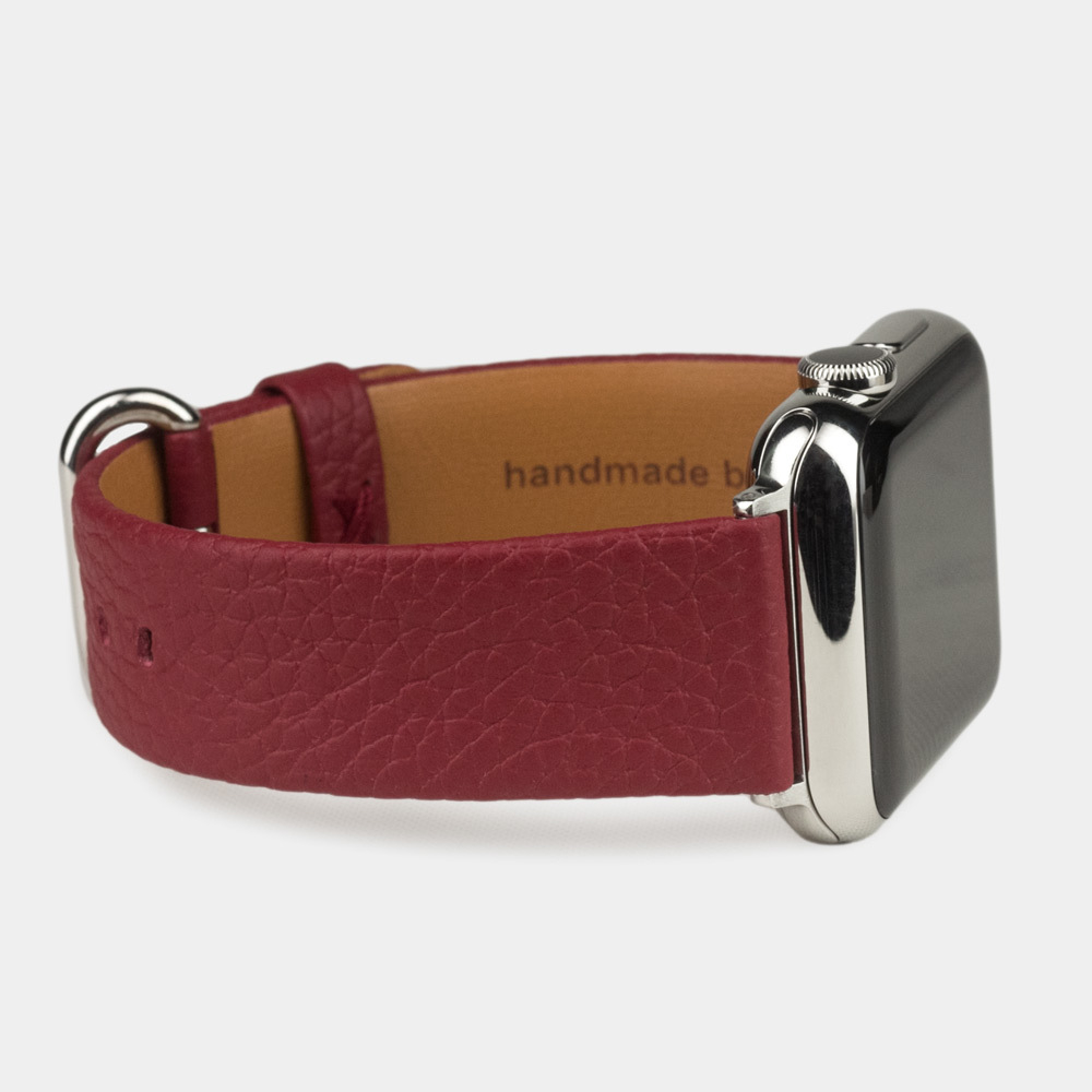 Ремешок для Apple Watch 40/41mm Classic из кожи теленка вишневого цвета