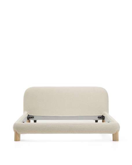 Кровать Odina из ткани букле цвета экрю 160 x 200 см