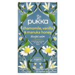 Pukka Herbs, Органический травяной чай, ромашка, ваниль и мед манука, без кофеина, 20 пакетиков, 32 г (1,12 унции)