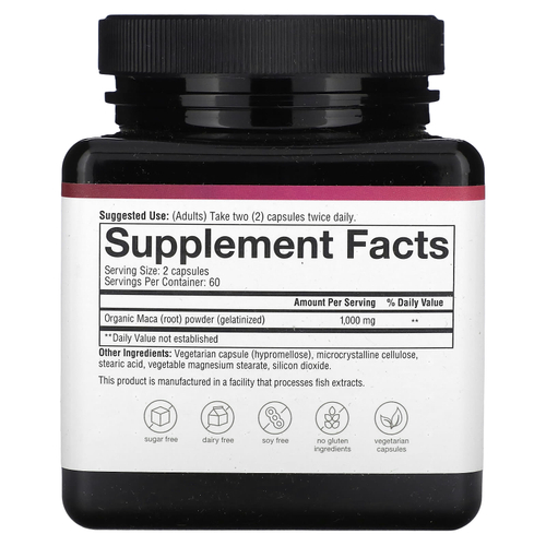 Youtheory, корень маки для женщин, 120 вегетарианских капсул (500 мг в 1 капсуле)