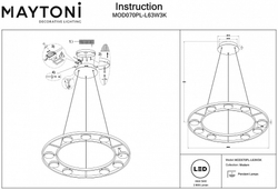 Подвесной светильник Maytoni Fad MOD070PL-L63W3K