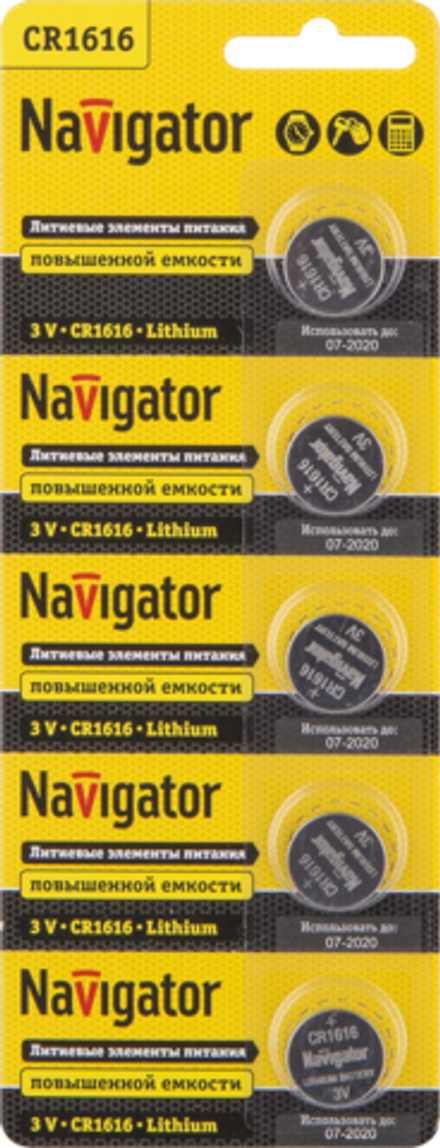Элемент питания Navigator 94 779 NBT-CR1616-BP5