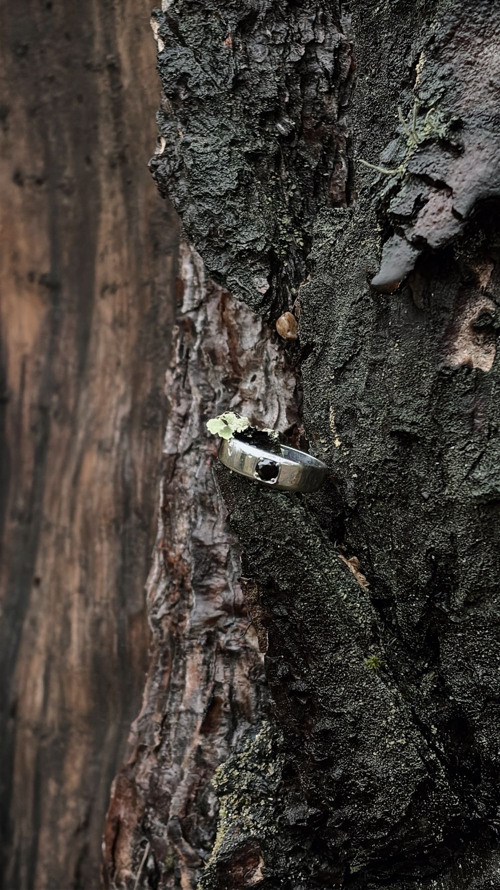 Кольцо Crystal Round с черной шпинелью