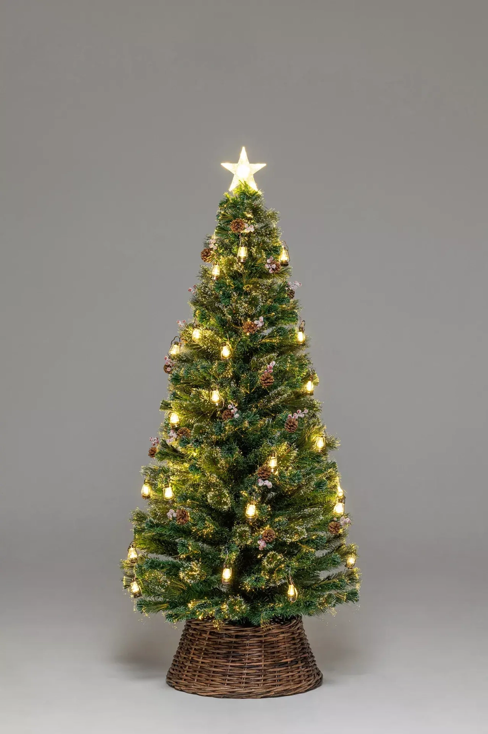 Оптоволоконная елка с LED лампочками Рождественские Огни 240 см., леска+пвх, контроллер (Т2301-240)