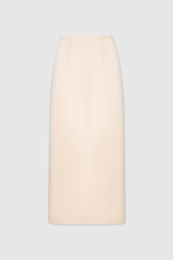 Юбка из сатина желтая