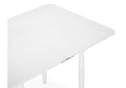 Стол Брентон с ящиком 60(120)х79х75 белый глянец