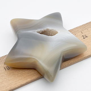 Агат с жеодой, звезда, размер 53*55 мм, цена за 1 шт