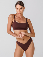 Стринги бесшовные цвет Темно Коричневый, размер L