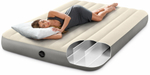 Мaтрас нaдувной Intex 64144 Pillow Rest King 183х203х25 см / Крoвать нaдувная Интeкс двухспальная велюровая королевского размера со встроенным подголовником