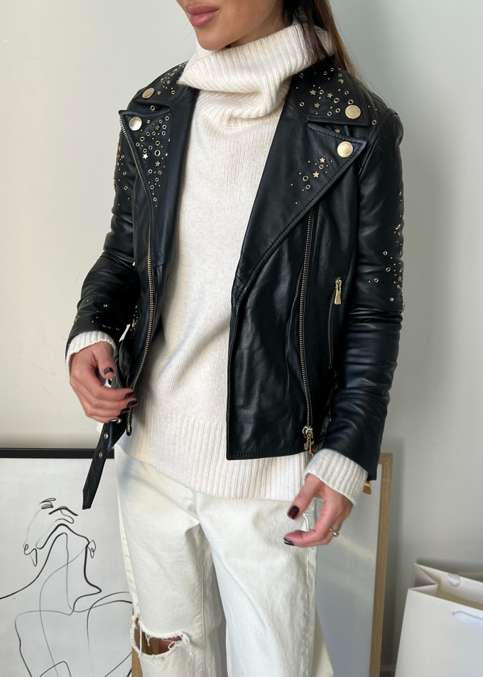 Кожаная куртка Boutique Moschino, S