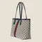 Сумка-тоут Gucci Ophidia GG среднего размера бежевый/синий