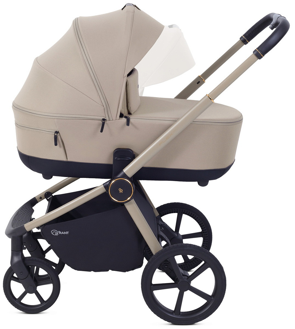 Детская коляска Rant Flex Therm Soft 4 в 1 с автокреслом Miro Black и база Sandy Beige