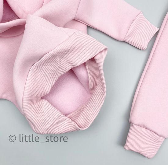 Комплект из футера с начесом "Simple" Нежно-розовый