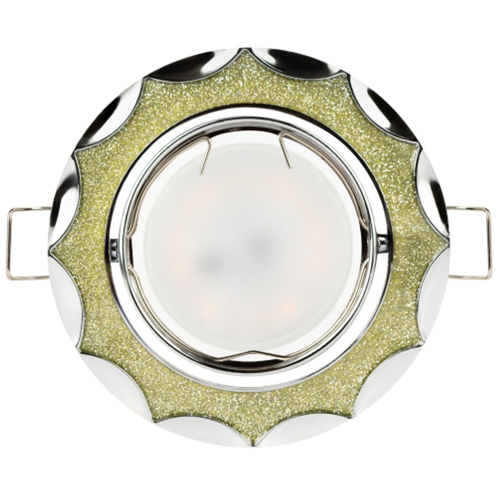 Светильник встраиваемый декоративный ЭРА DK17 CH/SH SL под лампу MR16 GU5.3 серебряный блеск/хром