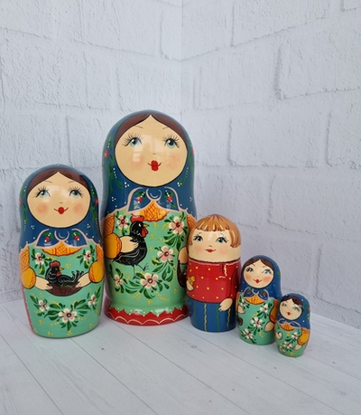 Матрешка "с курочкой" традиция 5мест