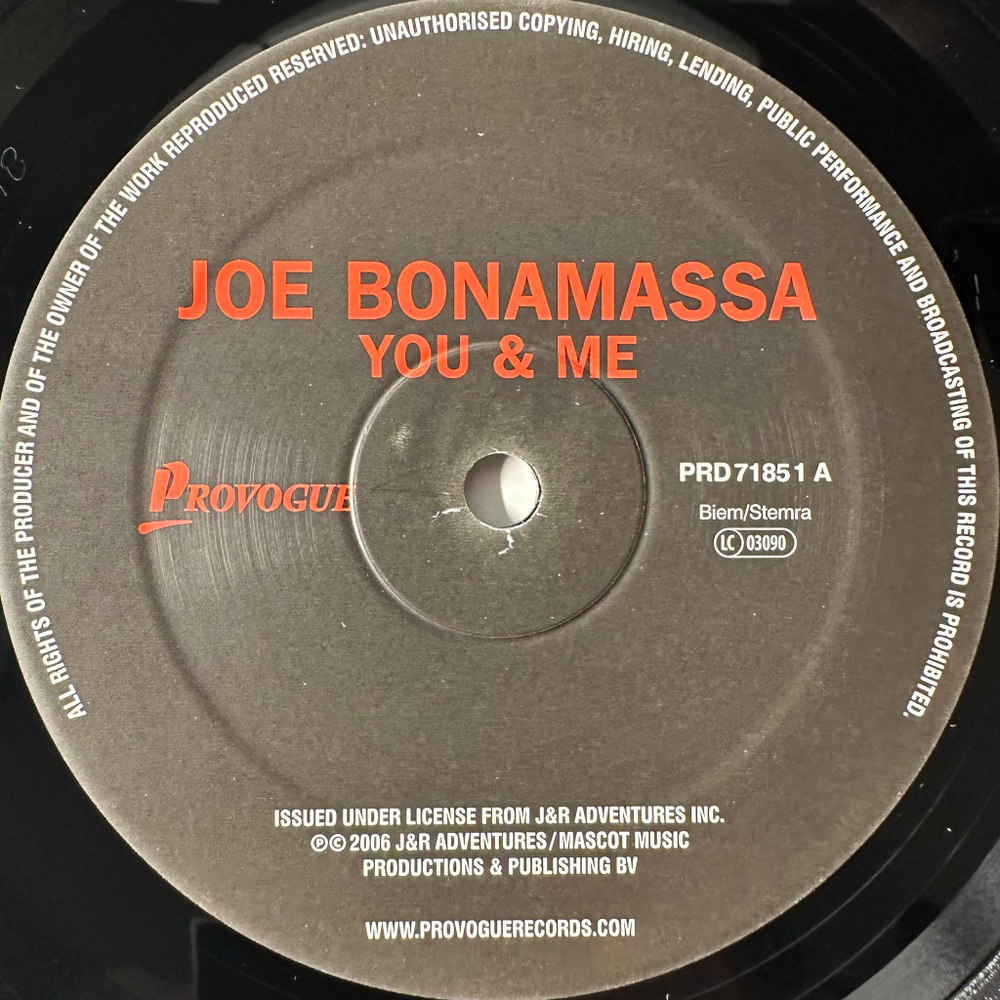 Joe Bonamassa ‎– You & Me (Европа 2006г.)