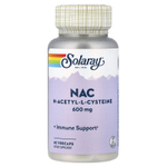 Solaray, NAC, 600 мг, 60 вегетарианских капсул