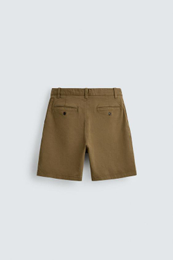ZARA ШОРТЫ ЧИНОС REGULAR FIT, ОХРА