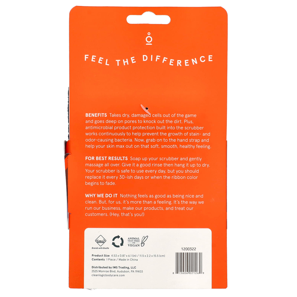 Cleanlogic, Sport, отшелушивающее средство для тела, большое, черное, 1 шт.