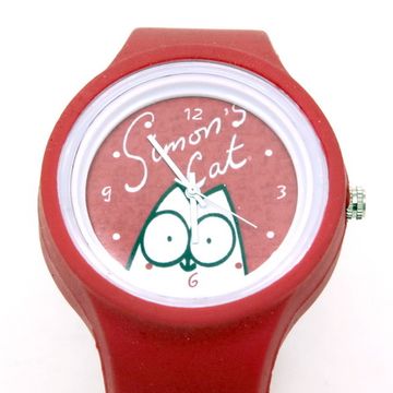 Часы Simon's Cat красные