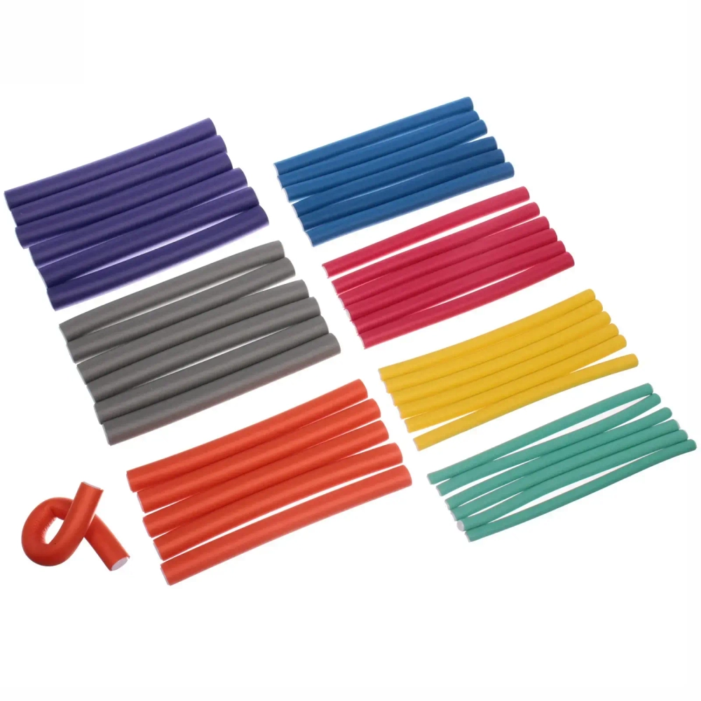 Бигуди в косметичке бумеранги «Magic Curl» 42шт, цвет микс, длина-18см (четыре разных диаметра)