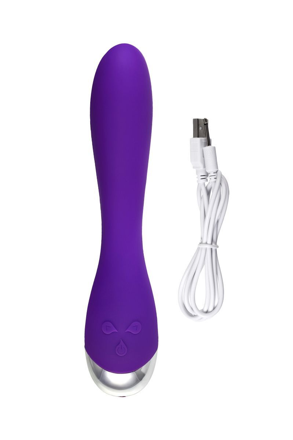 Фиолетовый вибратор «Дрючка-удовольствие» - 20,5 см.