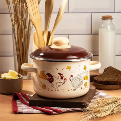 Кастрюля эмалированная 3л «Подворье» Appetite