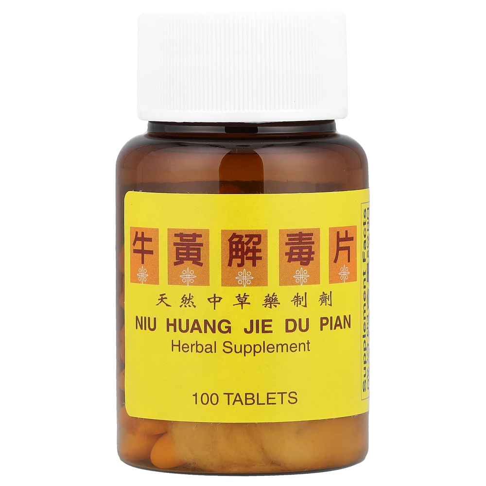Tong Ren Tang, Niu Huang Jie Du Pian, 100 таблеток