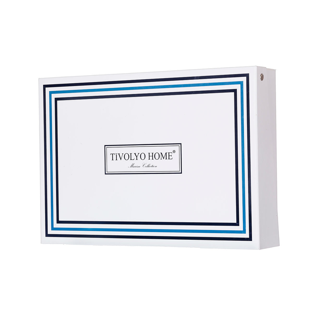 Постельное белье 2 спальное евро Tivolyo home Catena Nakisli бирюзовое