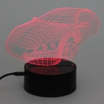 Светильник ночник «3D-Тачка» на пластиковой подставке, с включателем USB