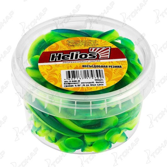 Виброхвост несъедоб. Chebak 3,15&quot;/8 см Blue Lime 100шт. (HS-3-040-N) Helios