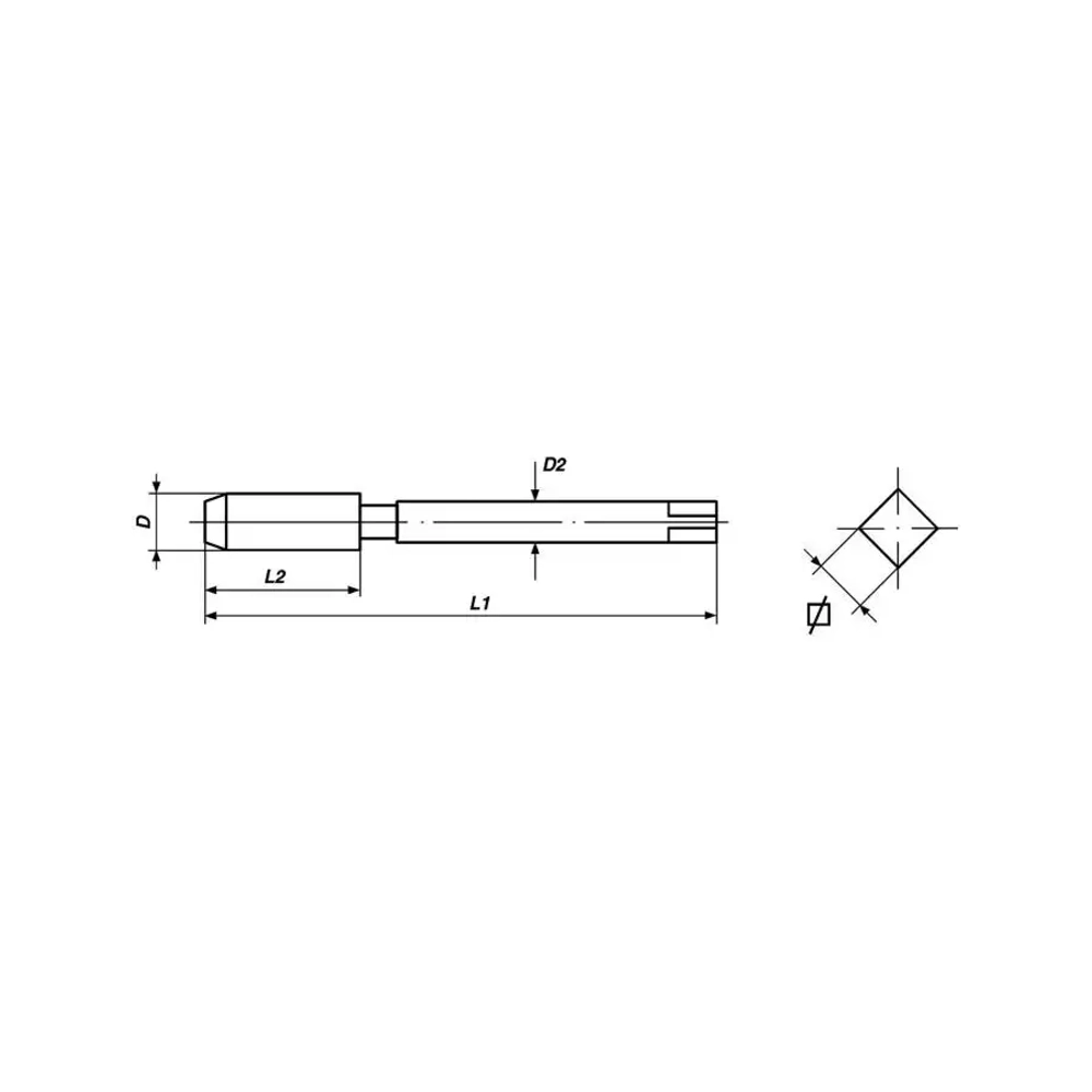 Метчик машинный HSSE DIN 374/B Mf 12x1,5 VÖLKEL 39522
