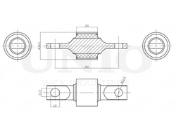 Сайлентблок внутренний задней поперечной тяги UNIO RMP-20135