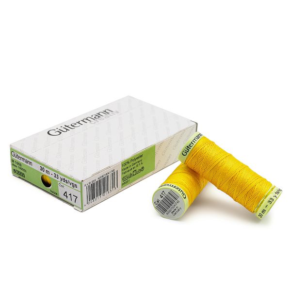 Нитки отделочные Gutermann Top Stitch 30 (30 метров), 5 кат. | 417 одуванчиковый
